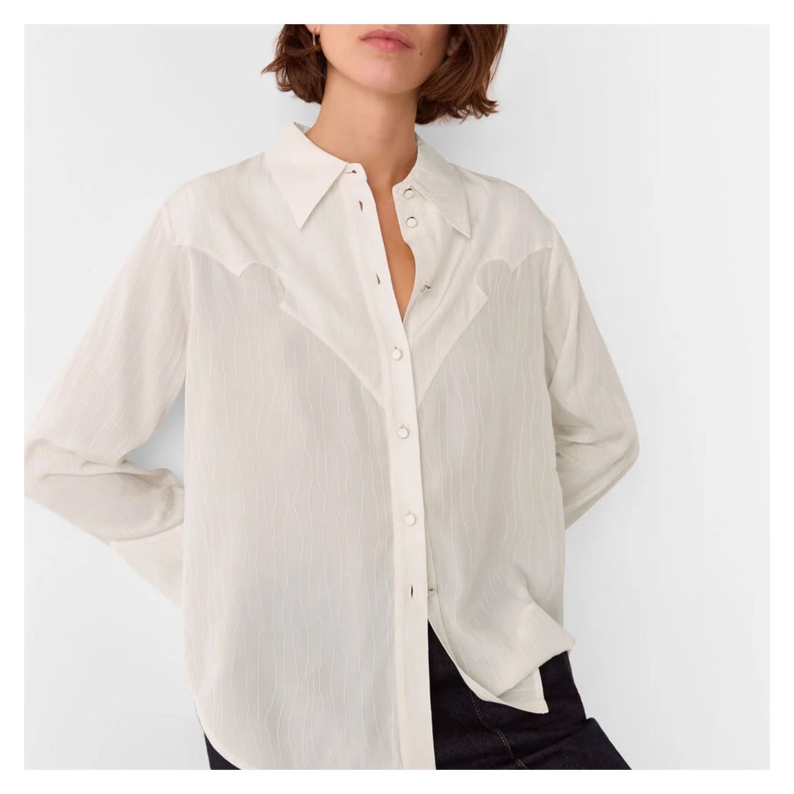 Ivory Orla Western Detail Shirt main product photo