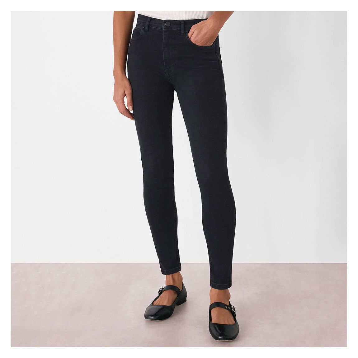 Black Stretch Sculpted Stretch Skinny Jeans main product photo
