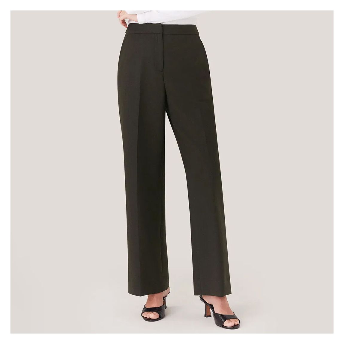 Dark Green Natalie Wool Blend Trouser main product photo