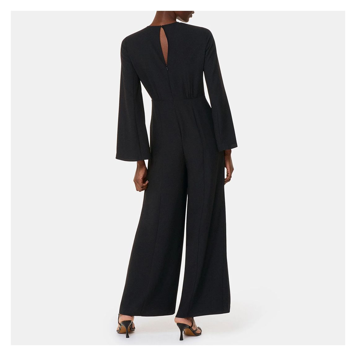 Black Bonnie Gathered Jumpsuit main product photo