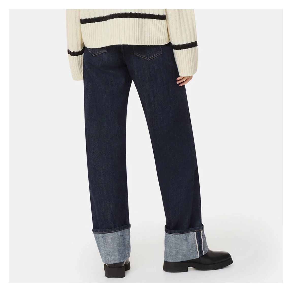 Dark Denim Turn Up Selvedge Jeans main product photo