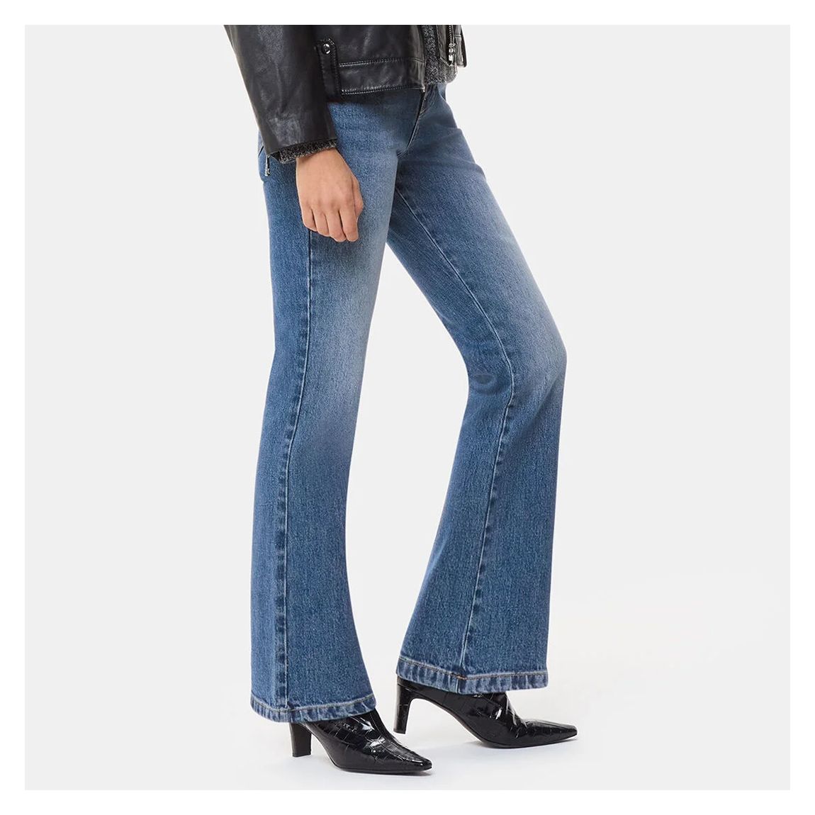 Blue Stretch Bootcut Stretch Jeans main product photo