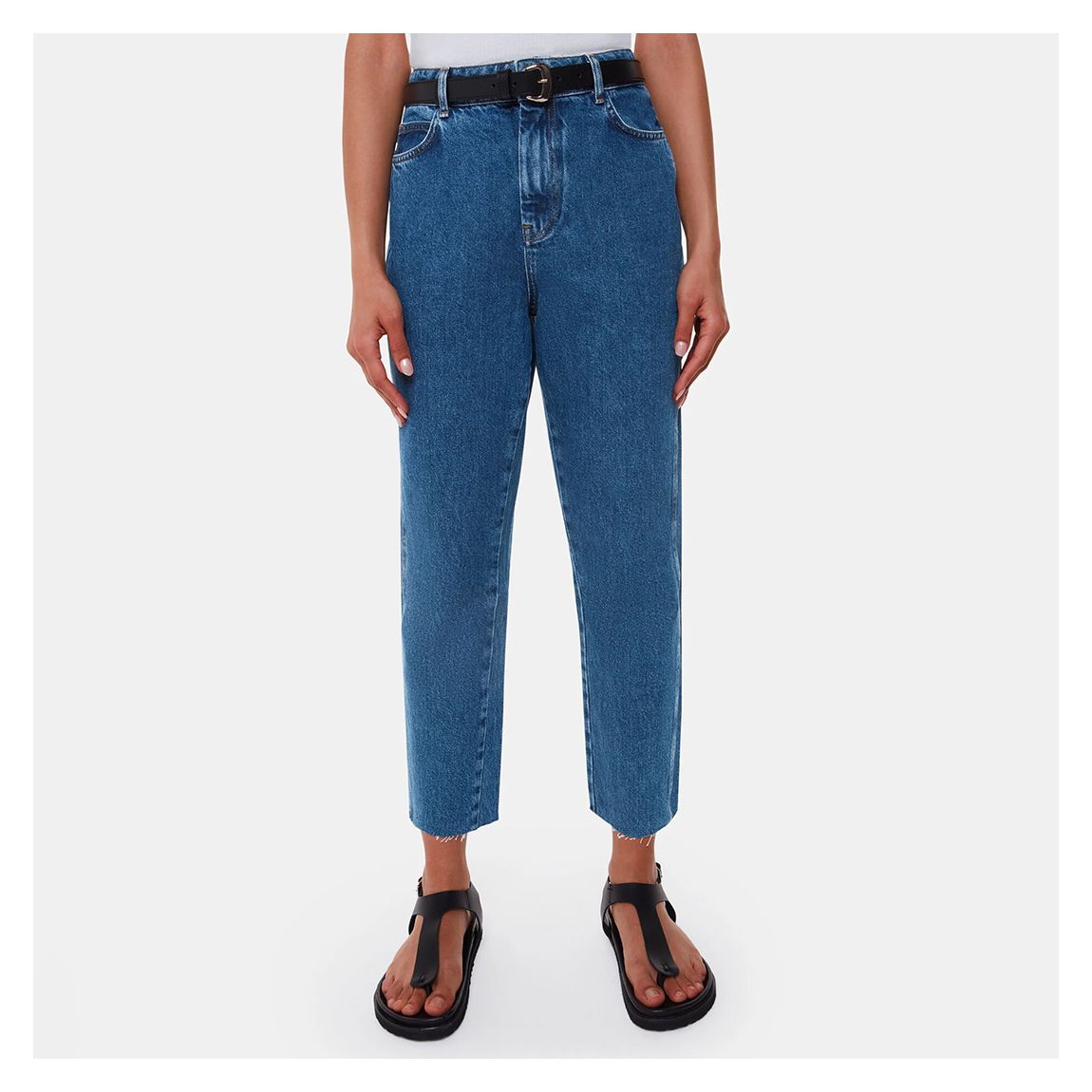 Blue Authentic Slim Frayed Stretch Jeans main product photo