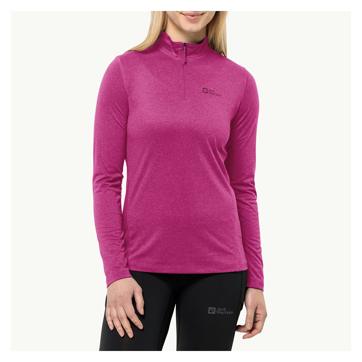Pink Sky Thermal Half Zip Top main product photo