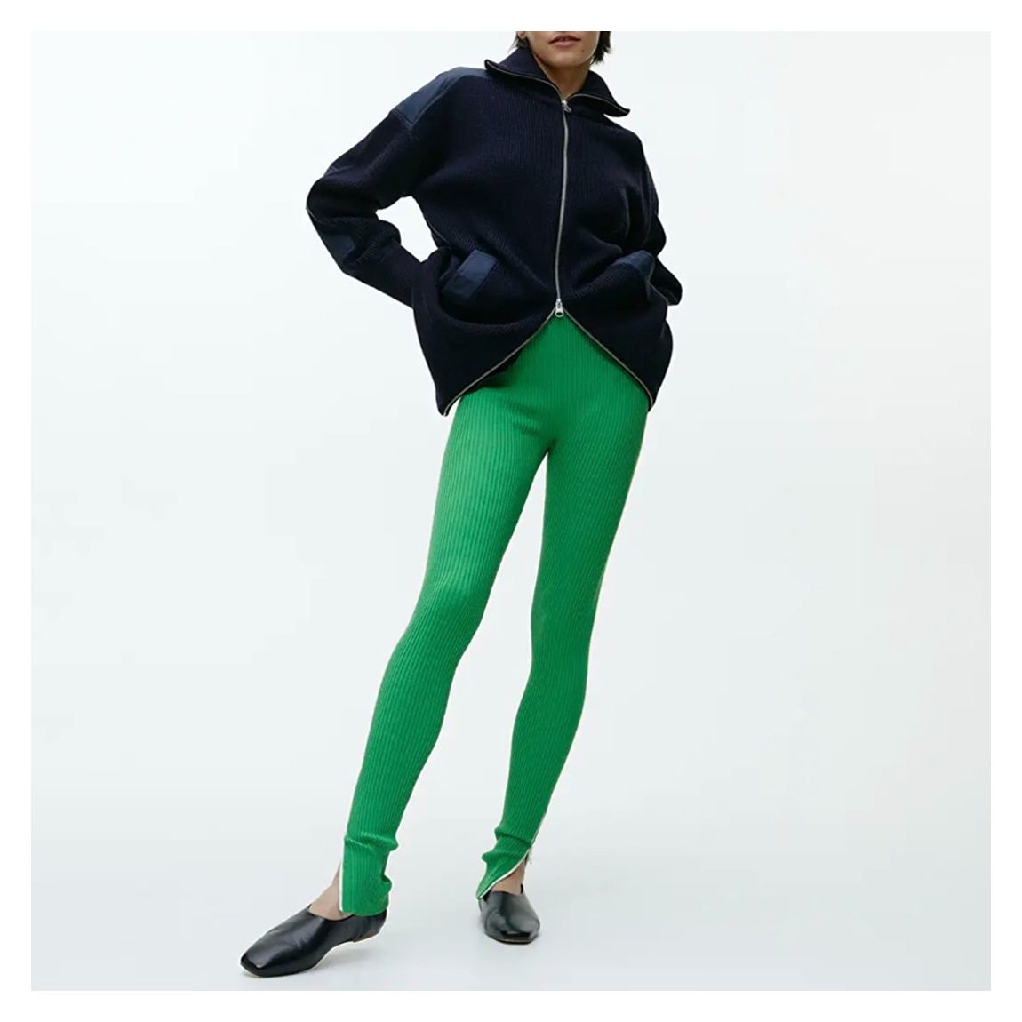 Green Knitted Leggings main product photo