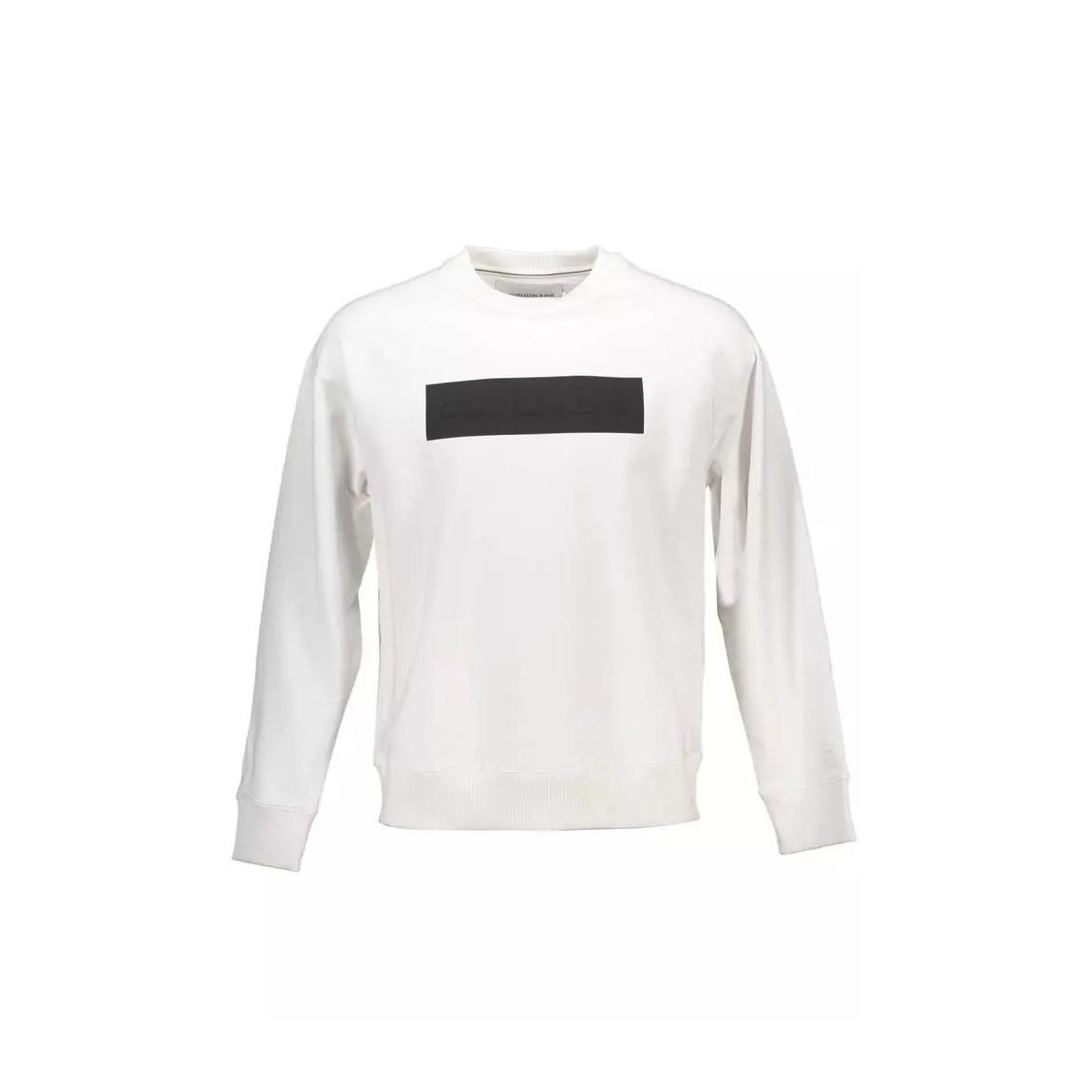 Crew Neck Sweatshirt Embroidered Logo - White Sweaters main product photo