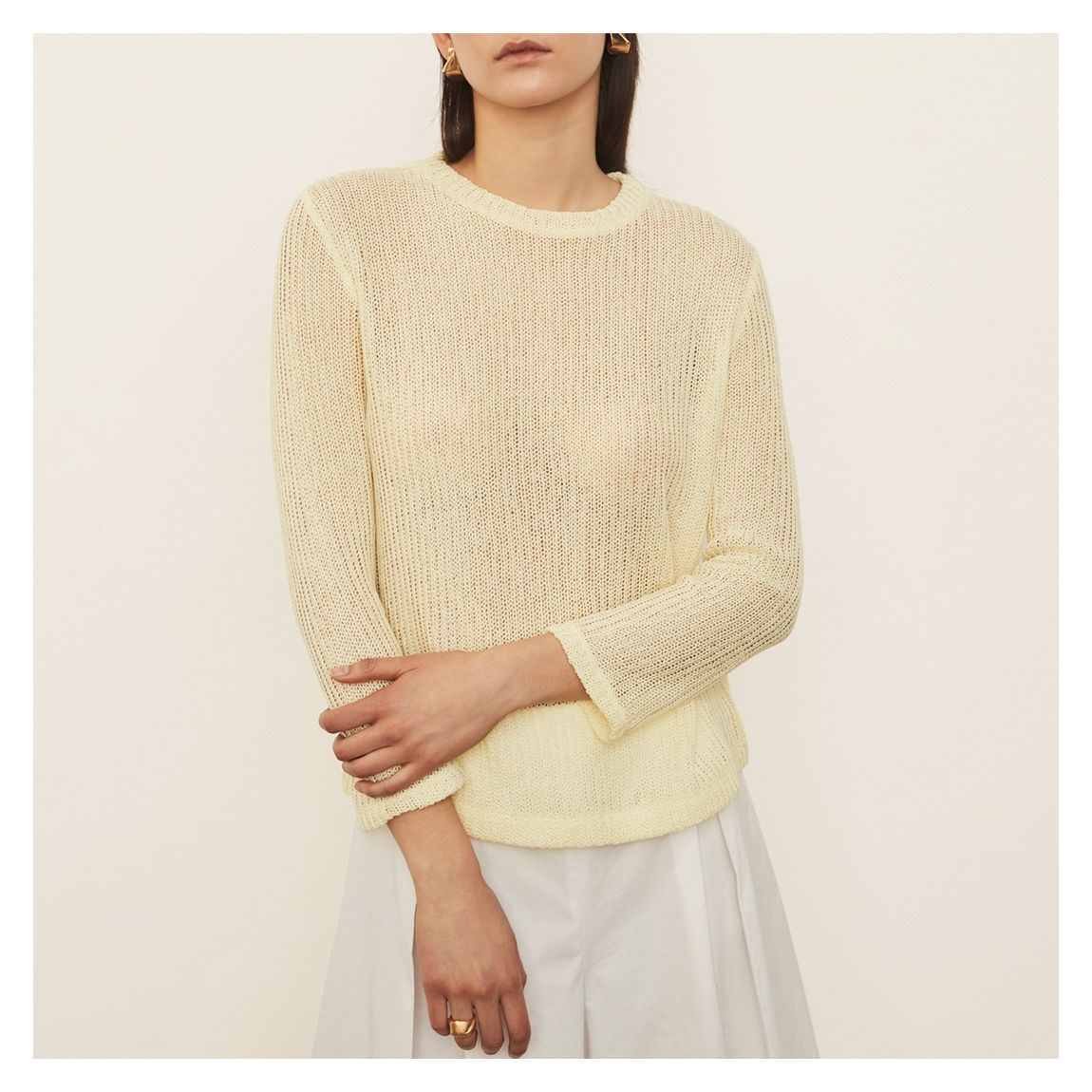 Cream Crew Neck Top main product photo
