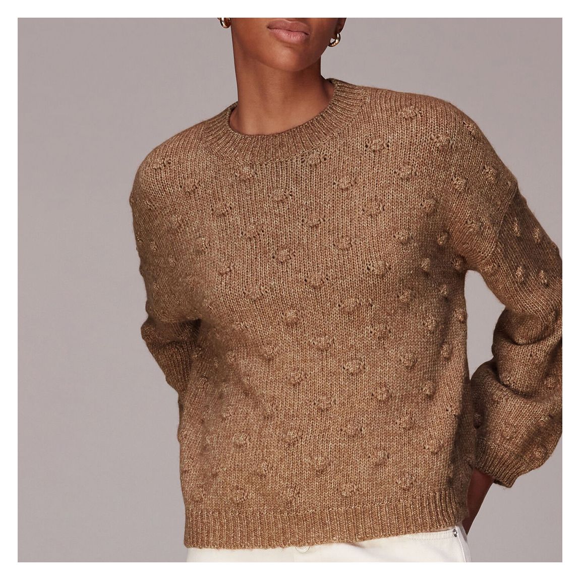 Brown Bobble Knitted Jumper main product photo
