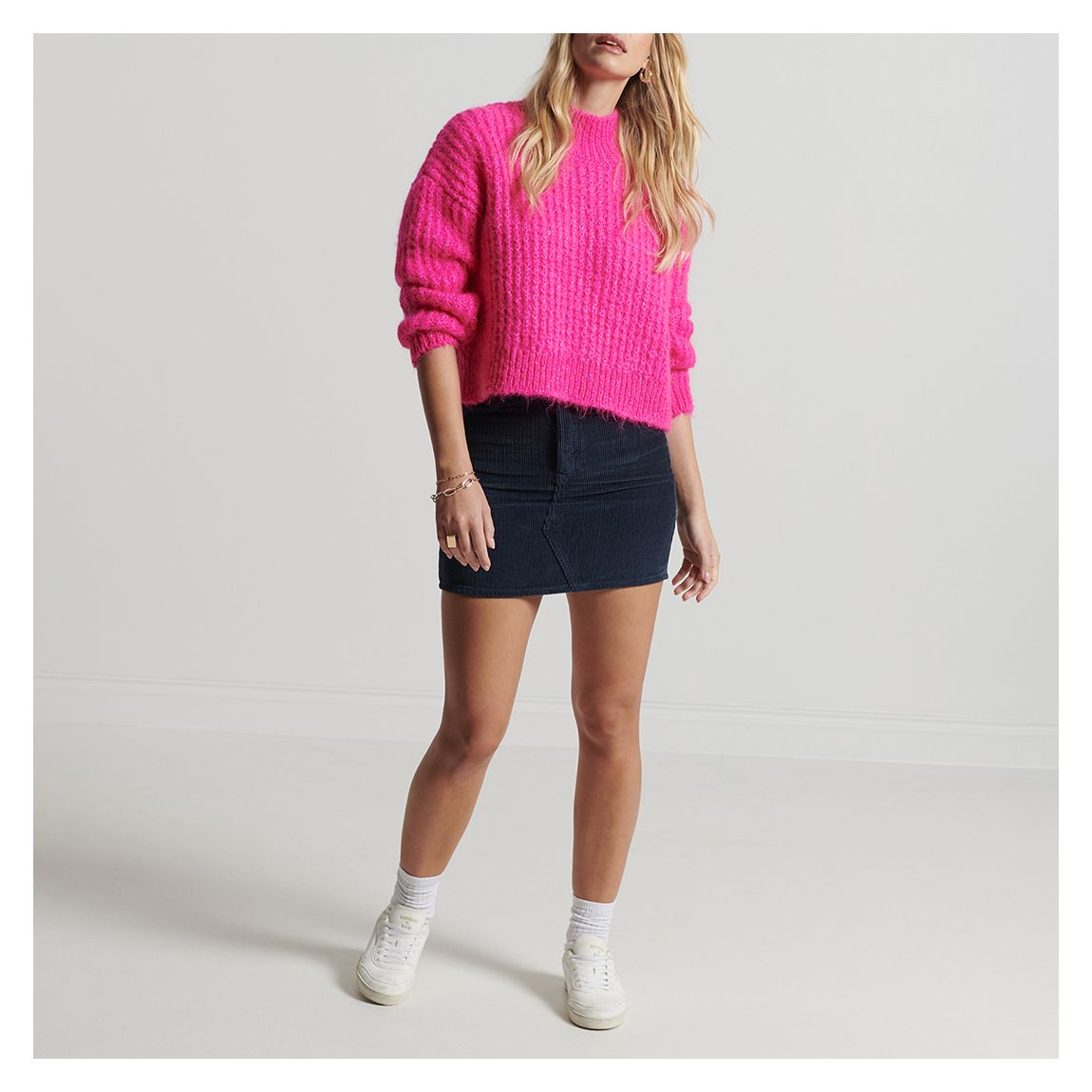 Pink Wool Blend Vintage Brushed Jumper main product photo