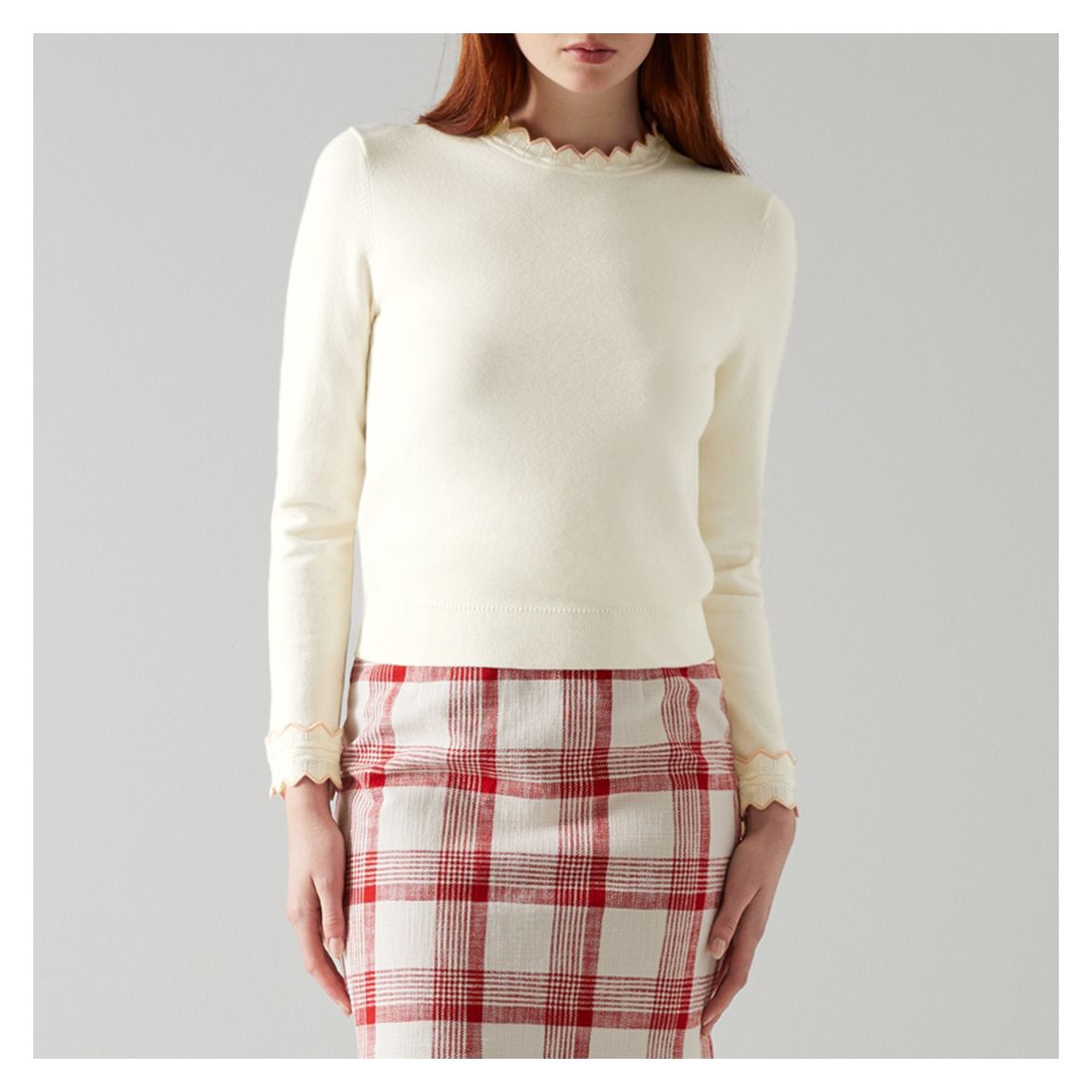 Cream Keeler Wool Blend Jumper main product photo