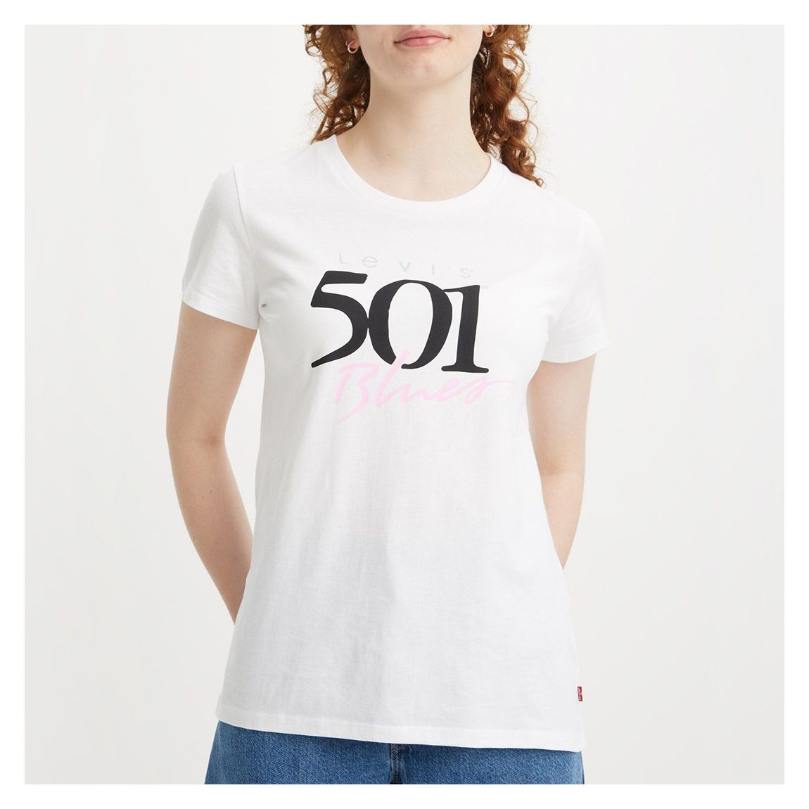 White 501® Perfect Cotton T-Shirt main product photo