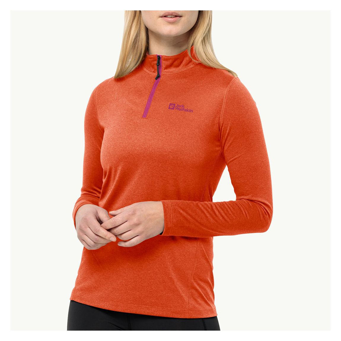 Orange Sky Thermal Half Zip Top main product photo