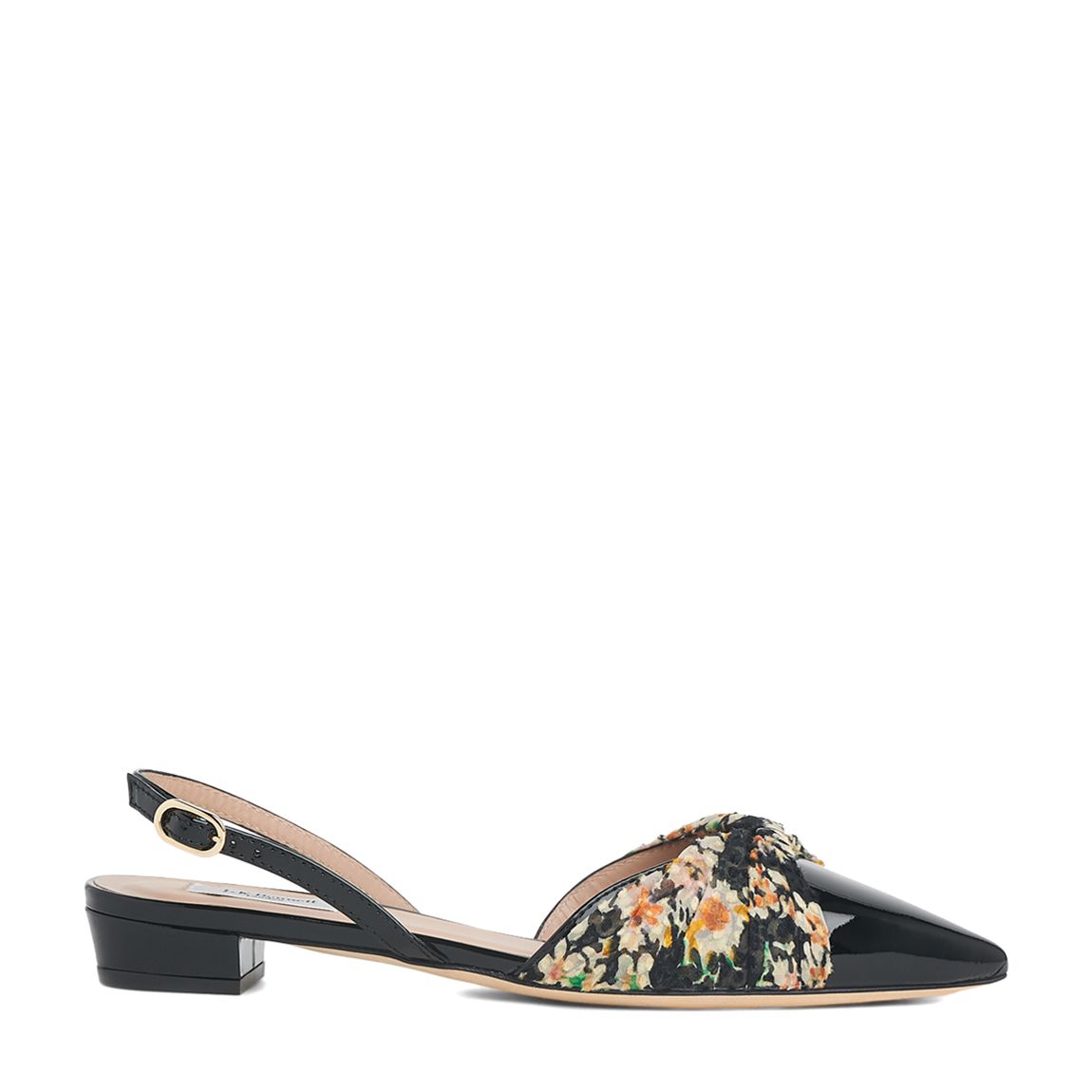 Black Leather Parker Slingback Pumps main product photo