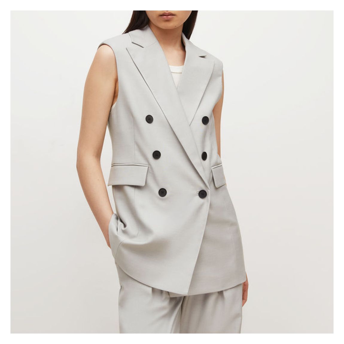 Grey Hanah Double Breasted Blazer main product photo