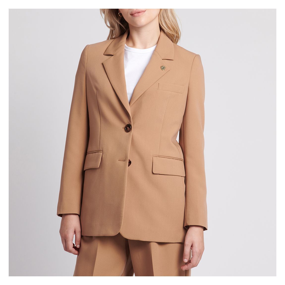Camel Single Breasted Blazer main product photo