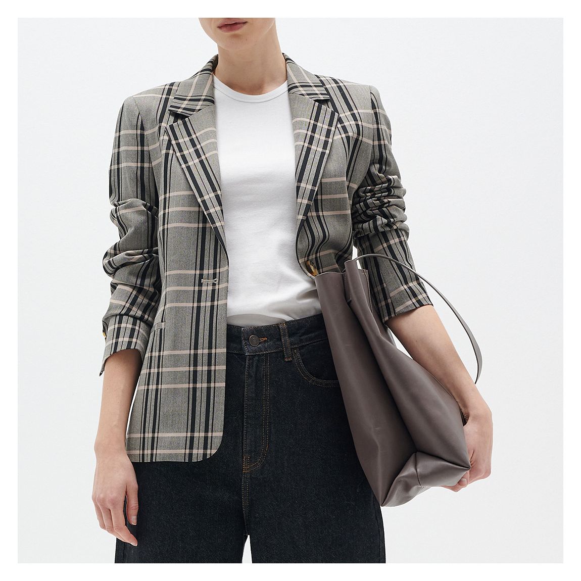 Grey Whit Check Blazer main product photo