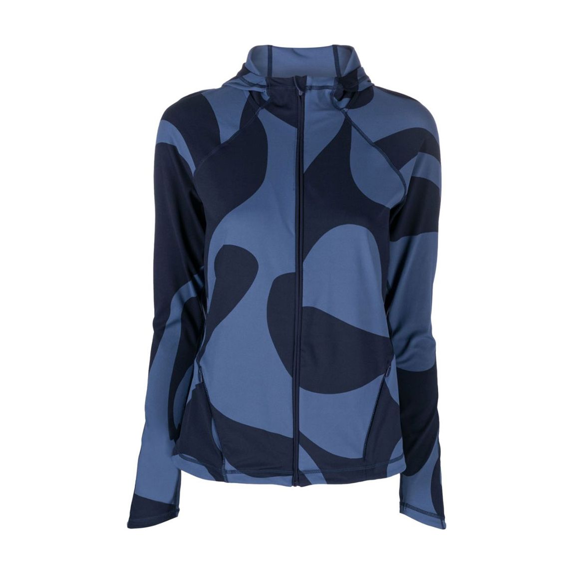 BLUE Super Soft Zip Up - Blue Water Marble Print main product photo