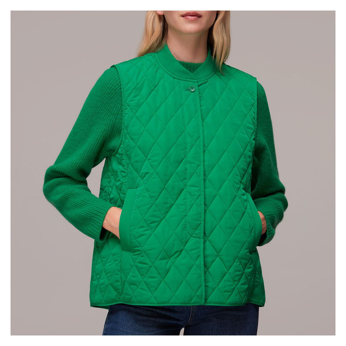Green Sandra Quilted Gilet main product photo