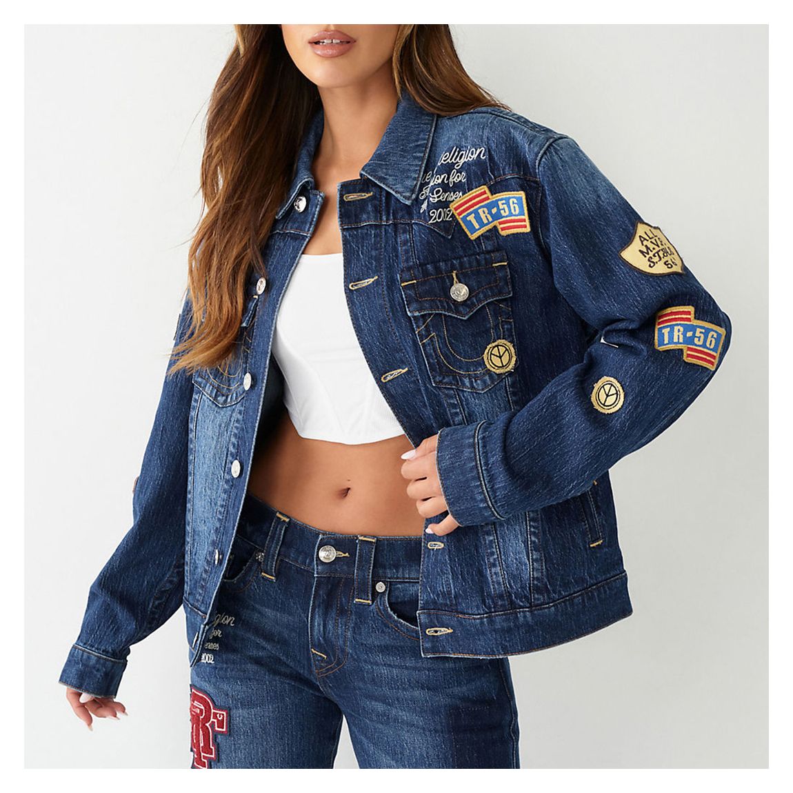 Blue Patch Logo Denim Jacket main product photo