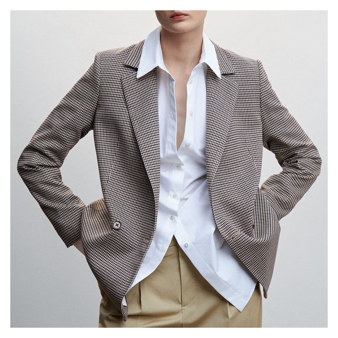 Brown Check Suit Blazer main product photo