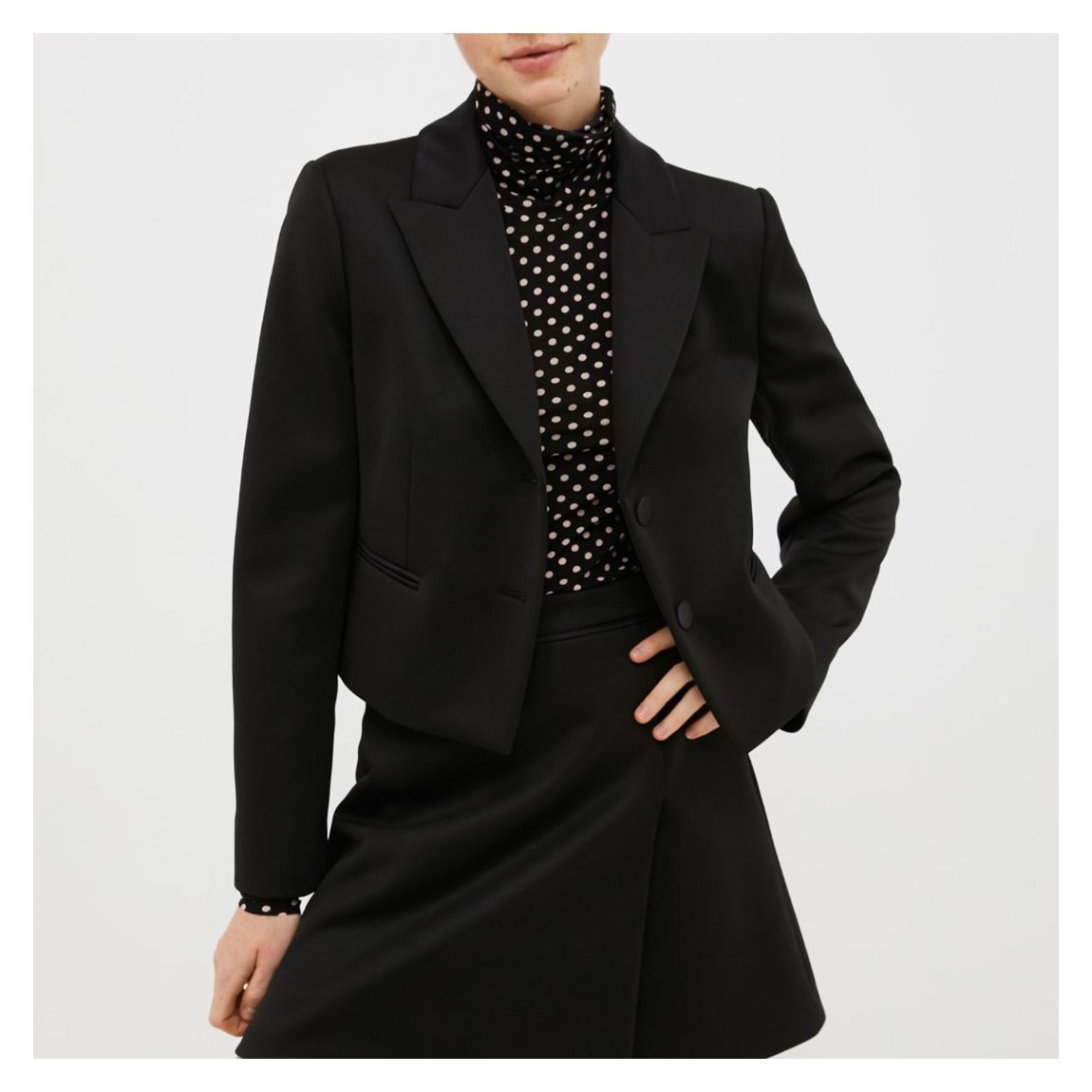 Black Tonno Cotton Blend Blazer main product photo