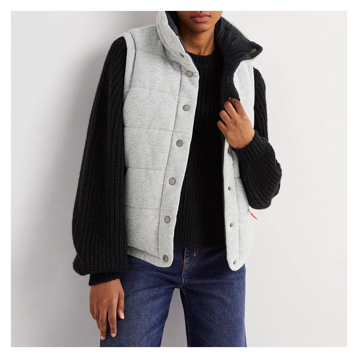 Grey Marl/Black Rain Proof Reversible Gilet main product photo