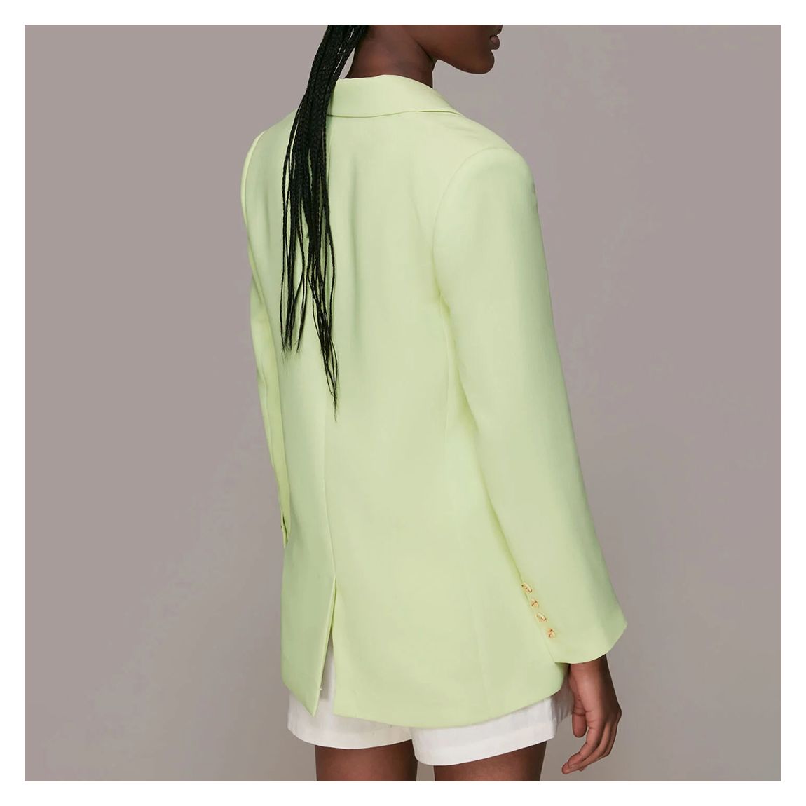 Lime Crepe Single Button Blazer main product photo