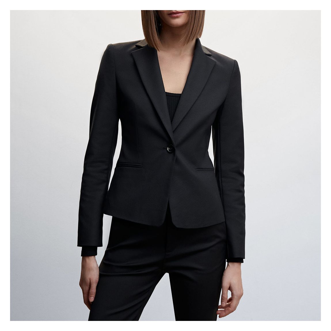Black Structured Suit Blazer main product photo