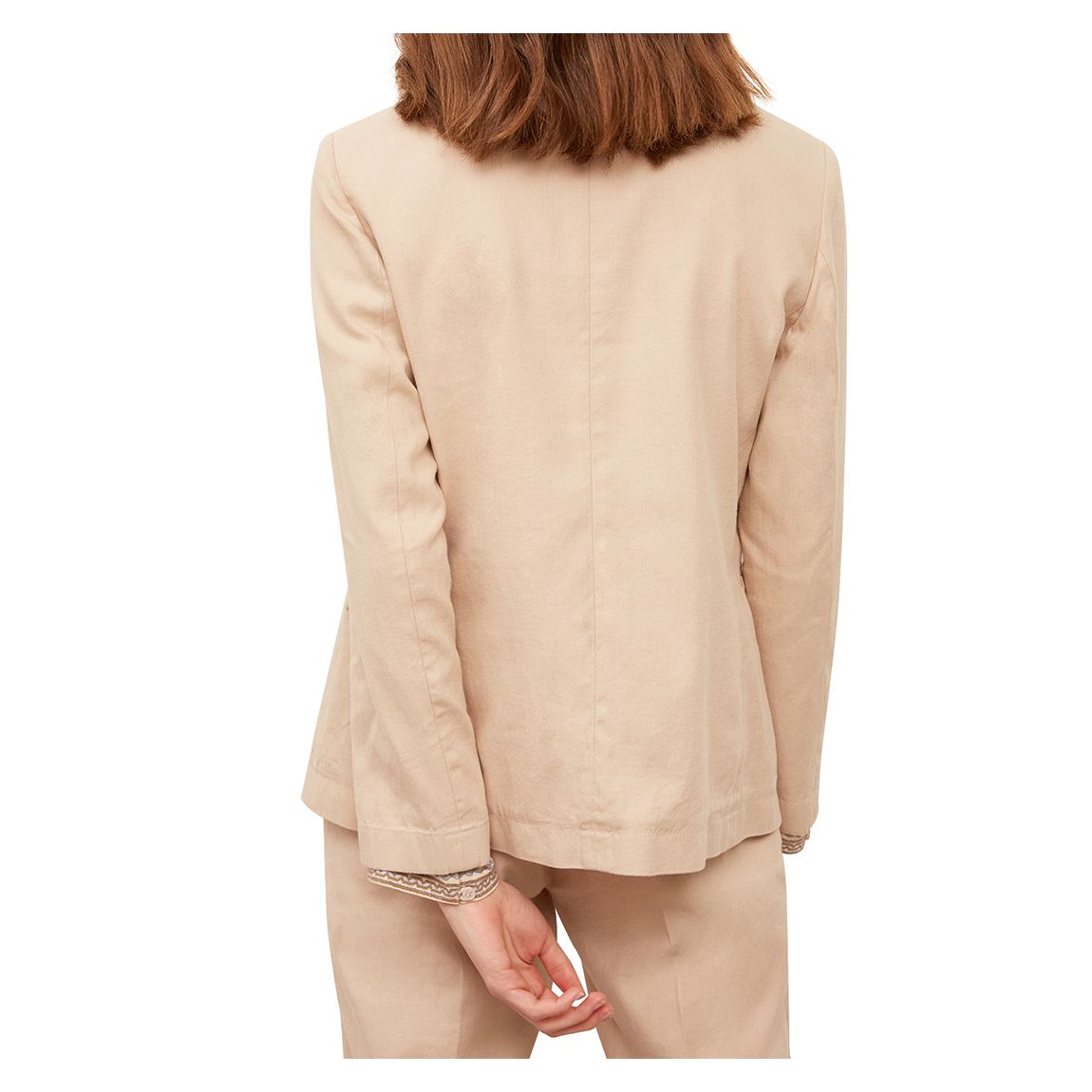 Cream Alexa Linen Cotton Blend Blazer main product photo