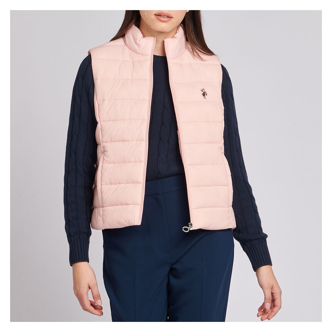 Pink Lightweight Puffer Gilet main product photo