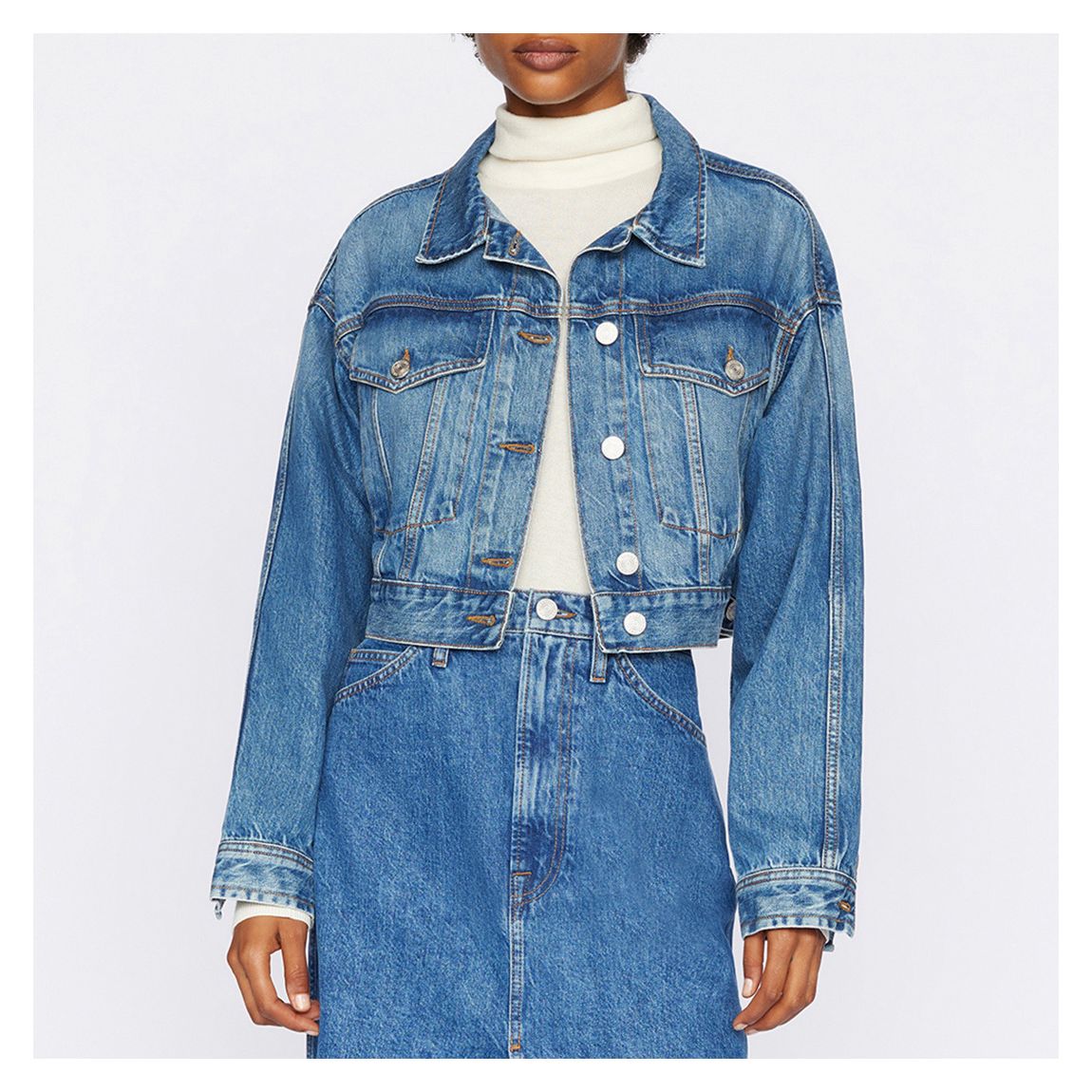 Mid Blue Oversized Denim Jacket main product photo
