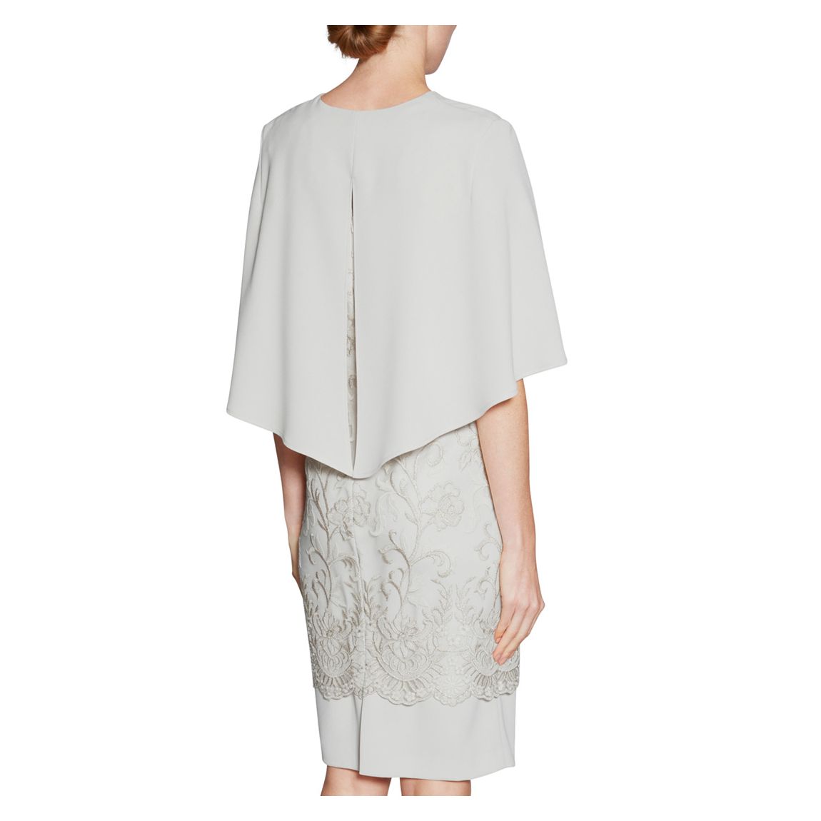 Light Grey Moss Crepe Cape main product photo