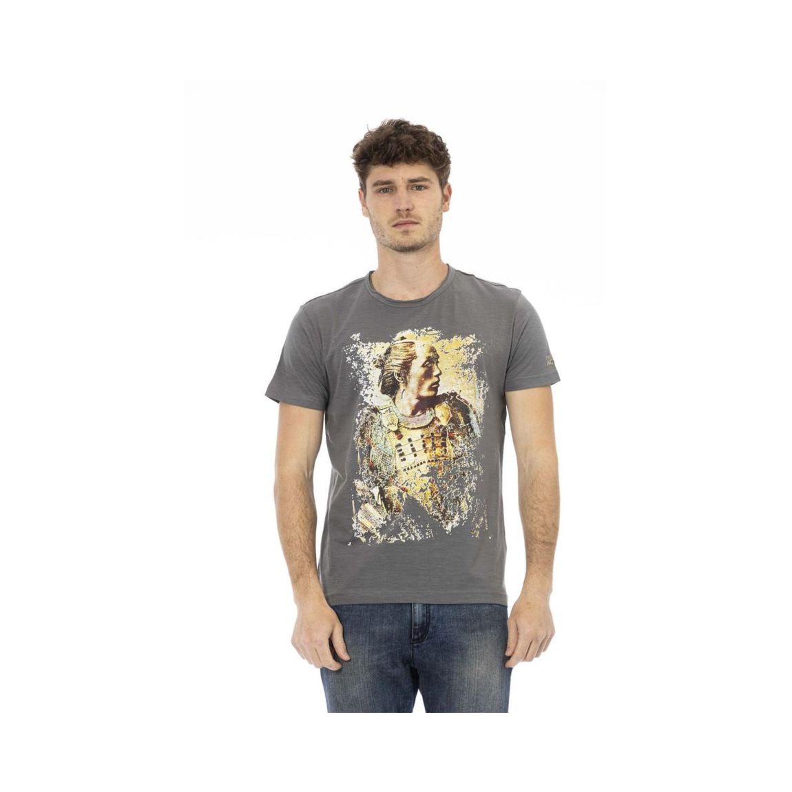 Samurai Warrior Graphic Tee - Gray T-Shirts main product photo