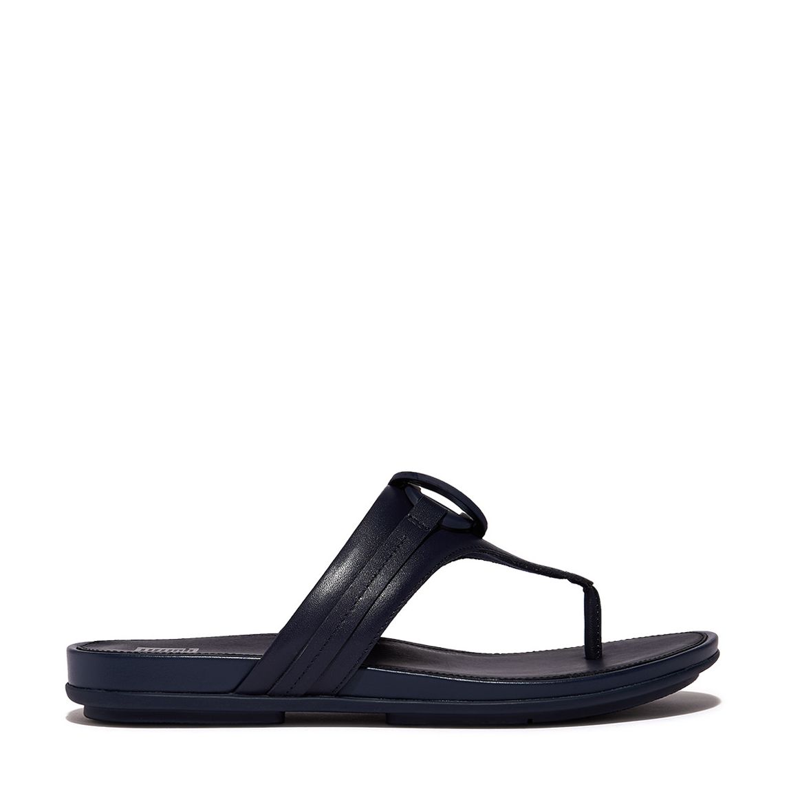 Navy Gracie Leather Sandal main product photo