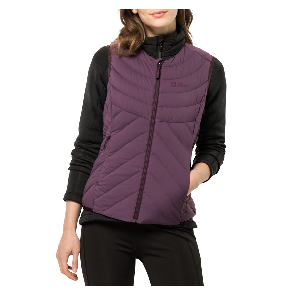 Purple Athletic Functional Down Vest Gilet main product photo