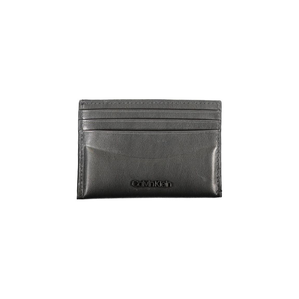 Slim Leather Card Holder Wallet - Black main product photo