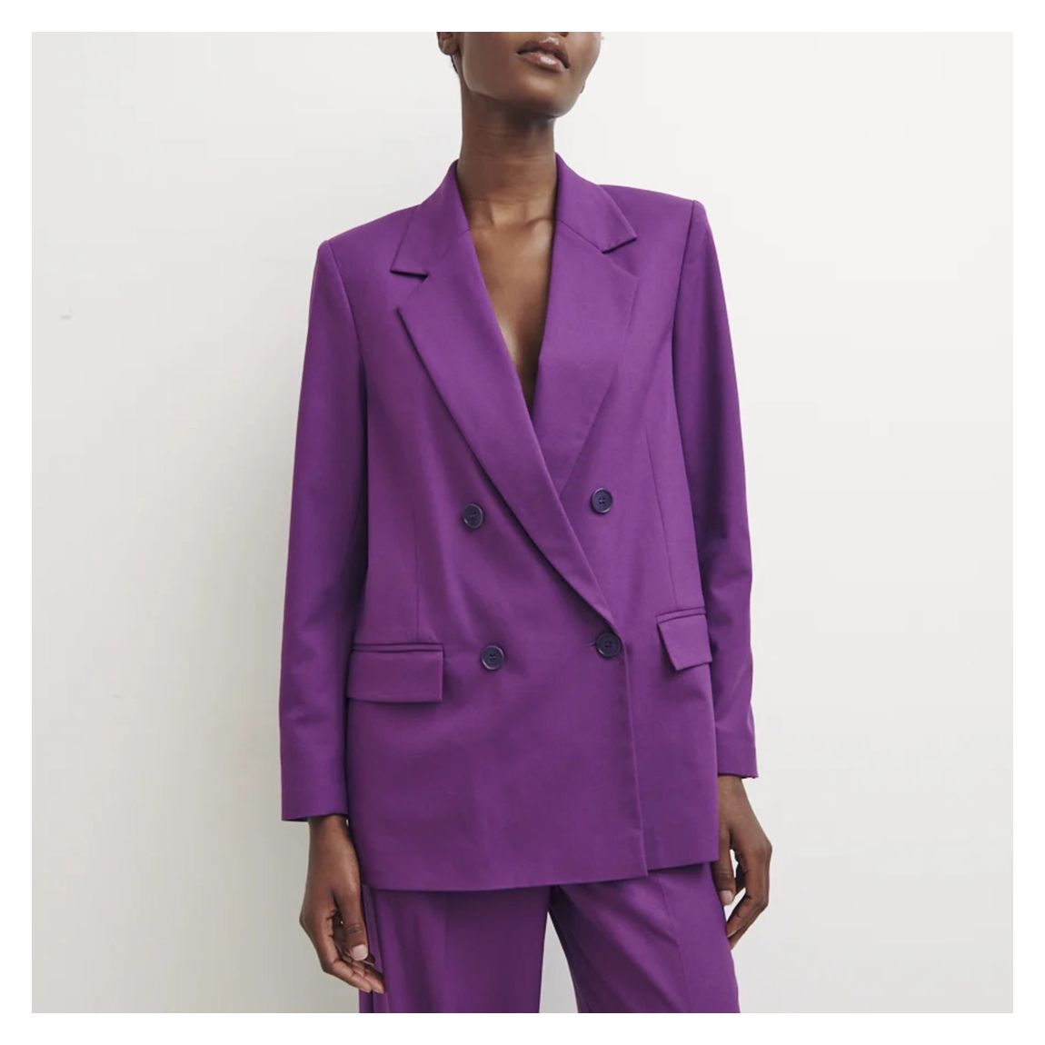 Purple Beth Double Breasted Blazer main product photo
