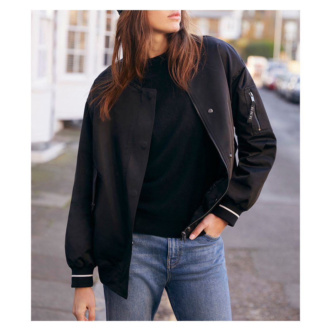 Black Popper Bomber Jacket main product photo
