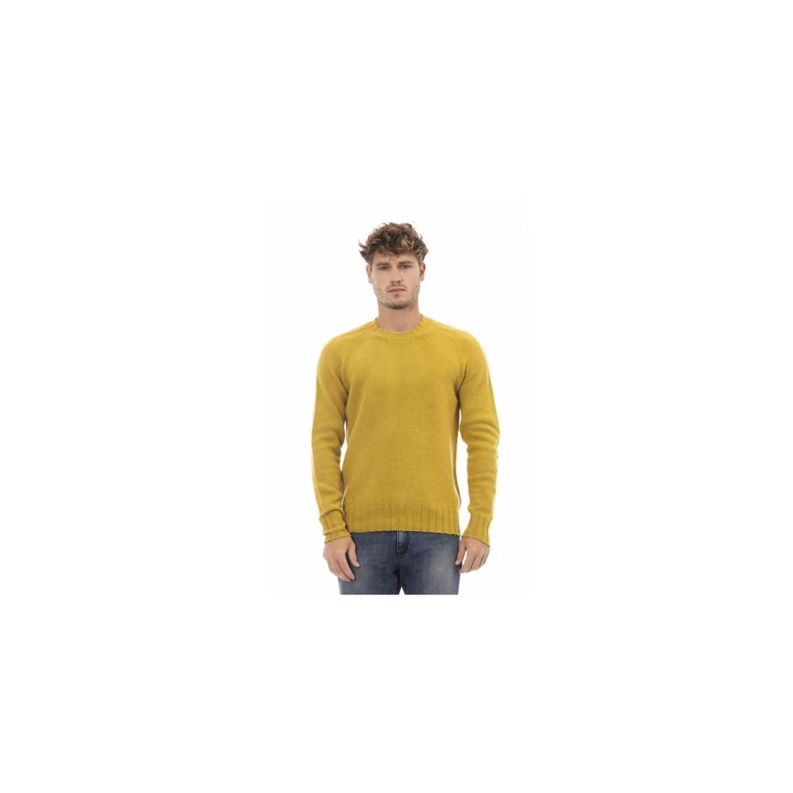Crew Neck Sweater Mustard Yellow main product photo