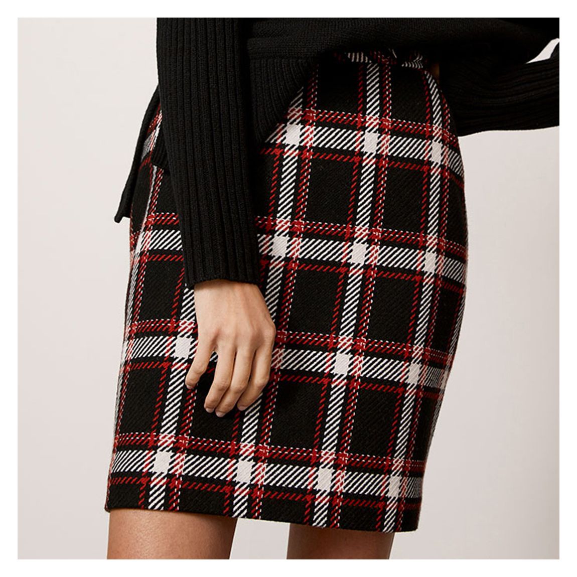 Red Check Mini Skirt main product photo