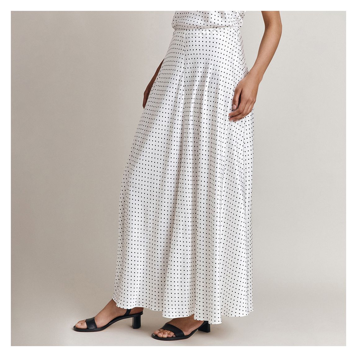 White Spot Adrianna Satin Maxi Skirt main product photo