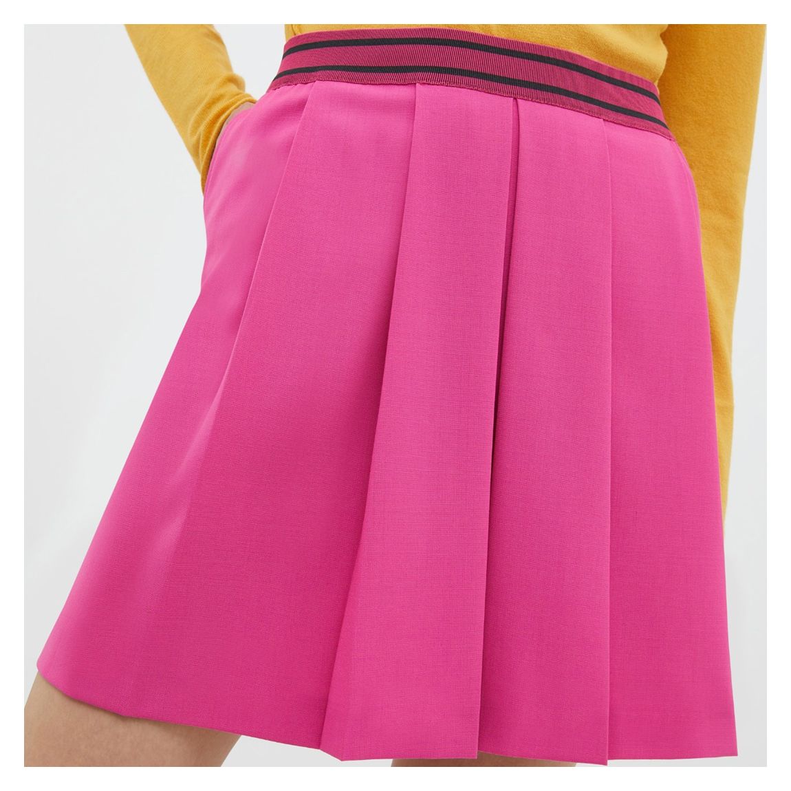 Pink Rapper Pleated Mini Skirt main product photo