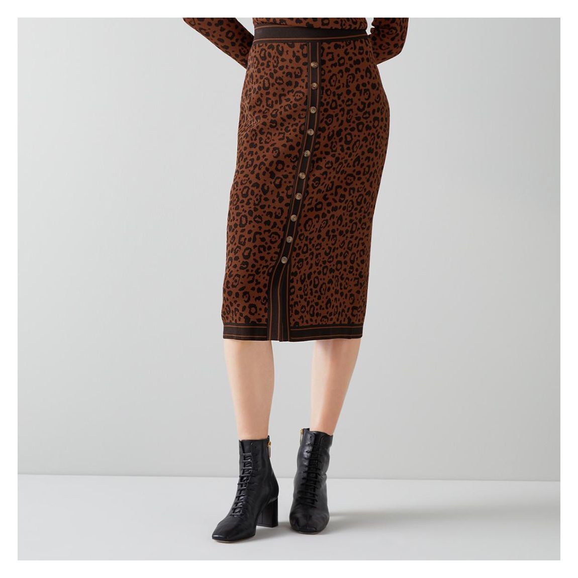 Multi Leopard Lea Skirt main product photo