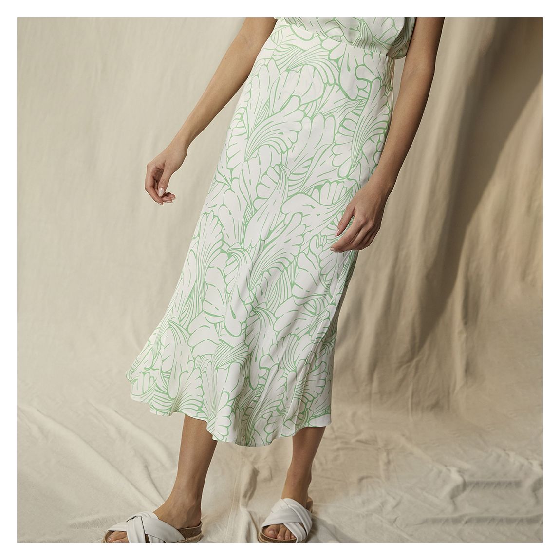 Multi Leona Print Midi Skirt main product photo