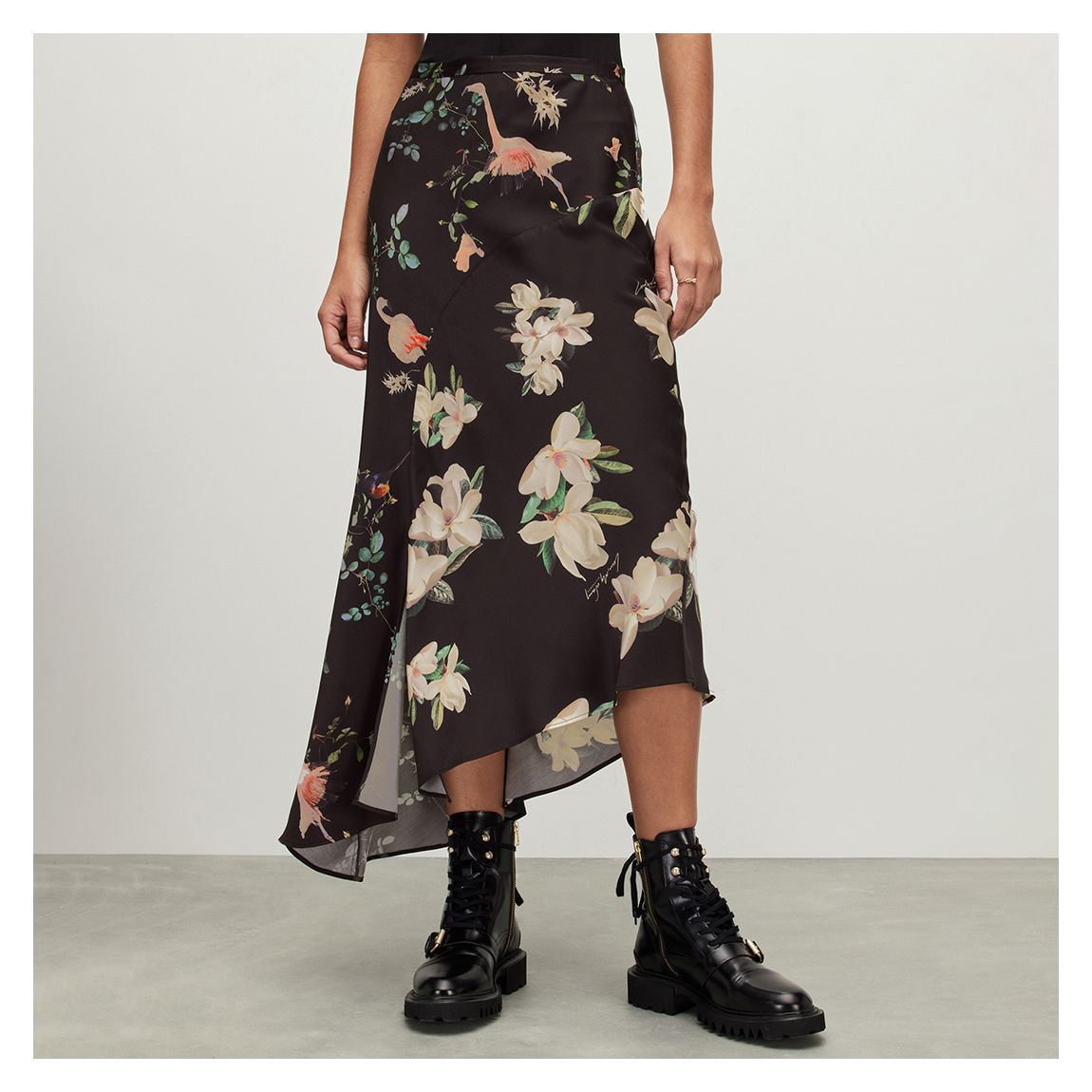 Black Luisa Fabia Midi Skirt main product photo