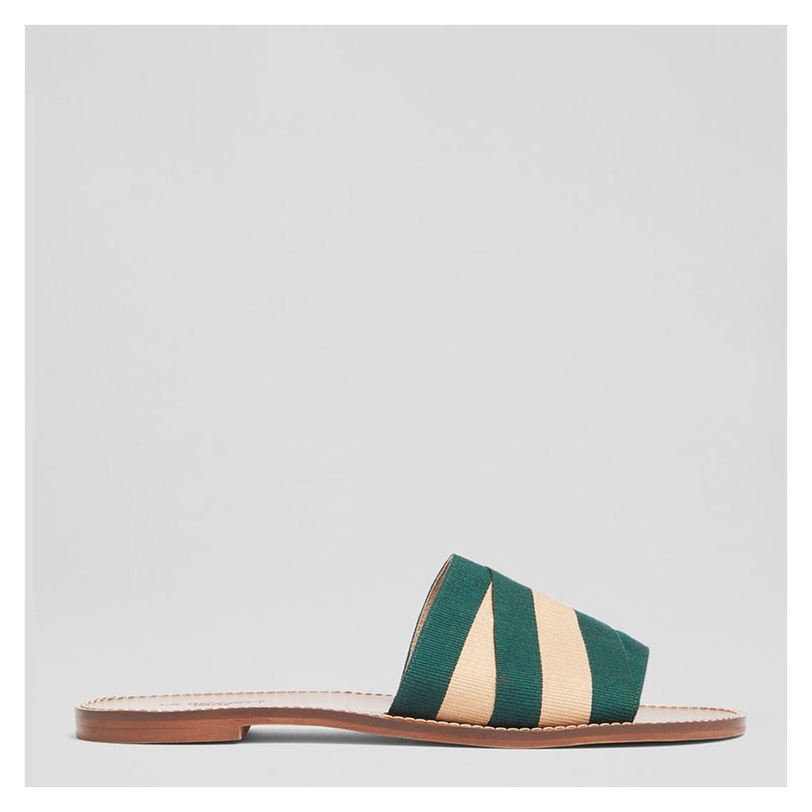 Green and Nude Winnie Flat Sandals main product photo