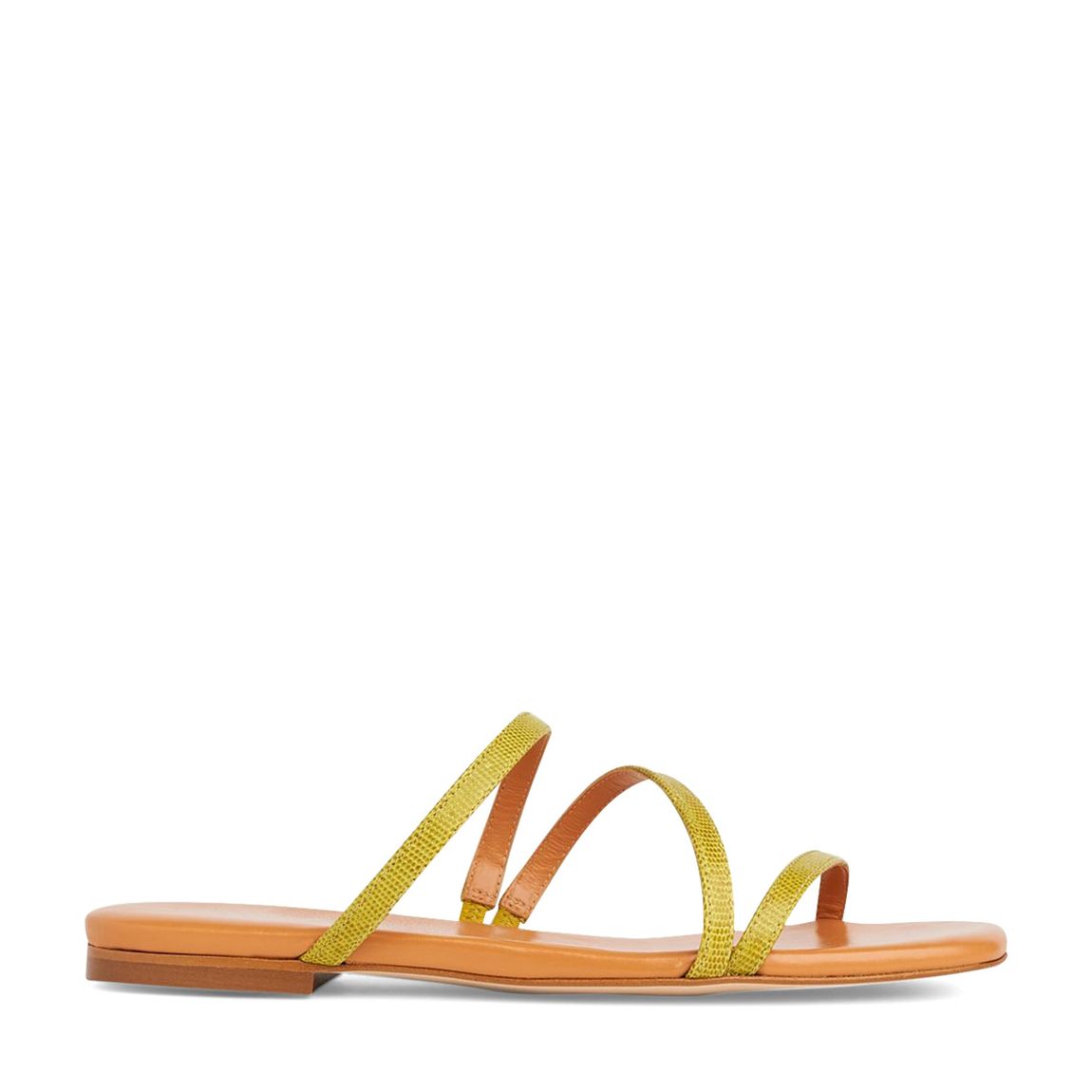 Lime Leather Revelle Flat Sandals main product photo