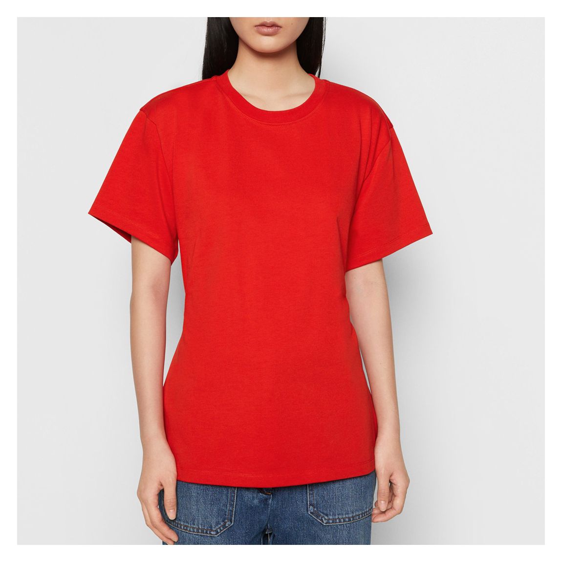 Red Twist Back Cotton T-Shirt main product photo