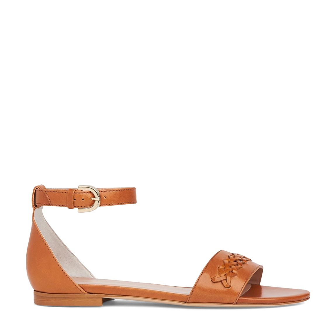 Tan Leather Rebecca Weave Detail Sandals main product photo
