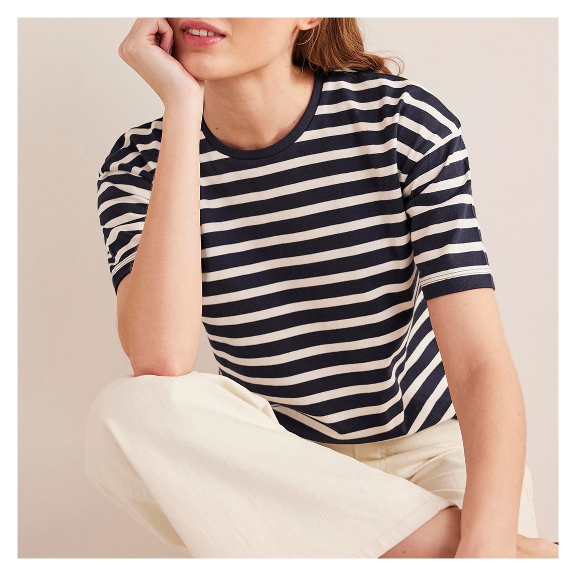 Navy Stripe Heavyweight Breton T-Shirt main product photo